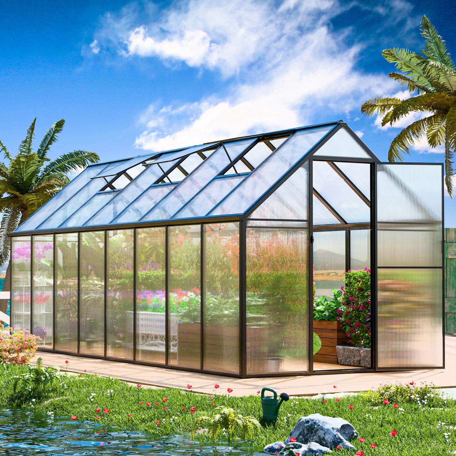 Amazon.com : CDCASA 16x6 FT Greenhouse for Outdoors, Easy Assembly